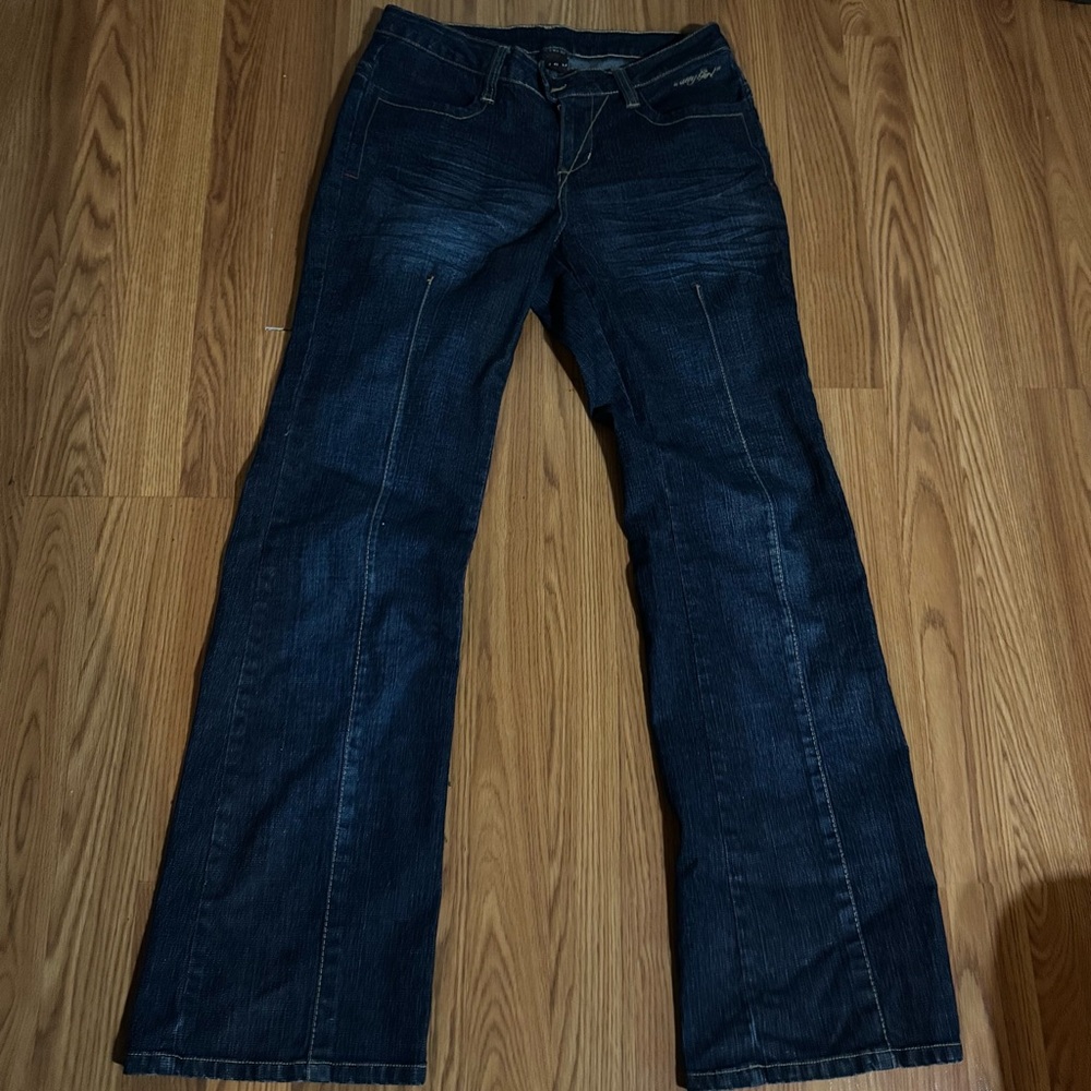 Fubu The Collection Dark Blue Bootcut Flare Jeans Vintage Y2k Hip Hop Streetwear